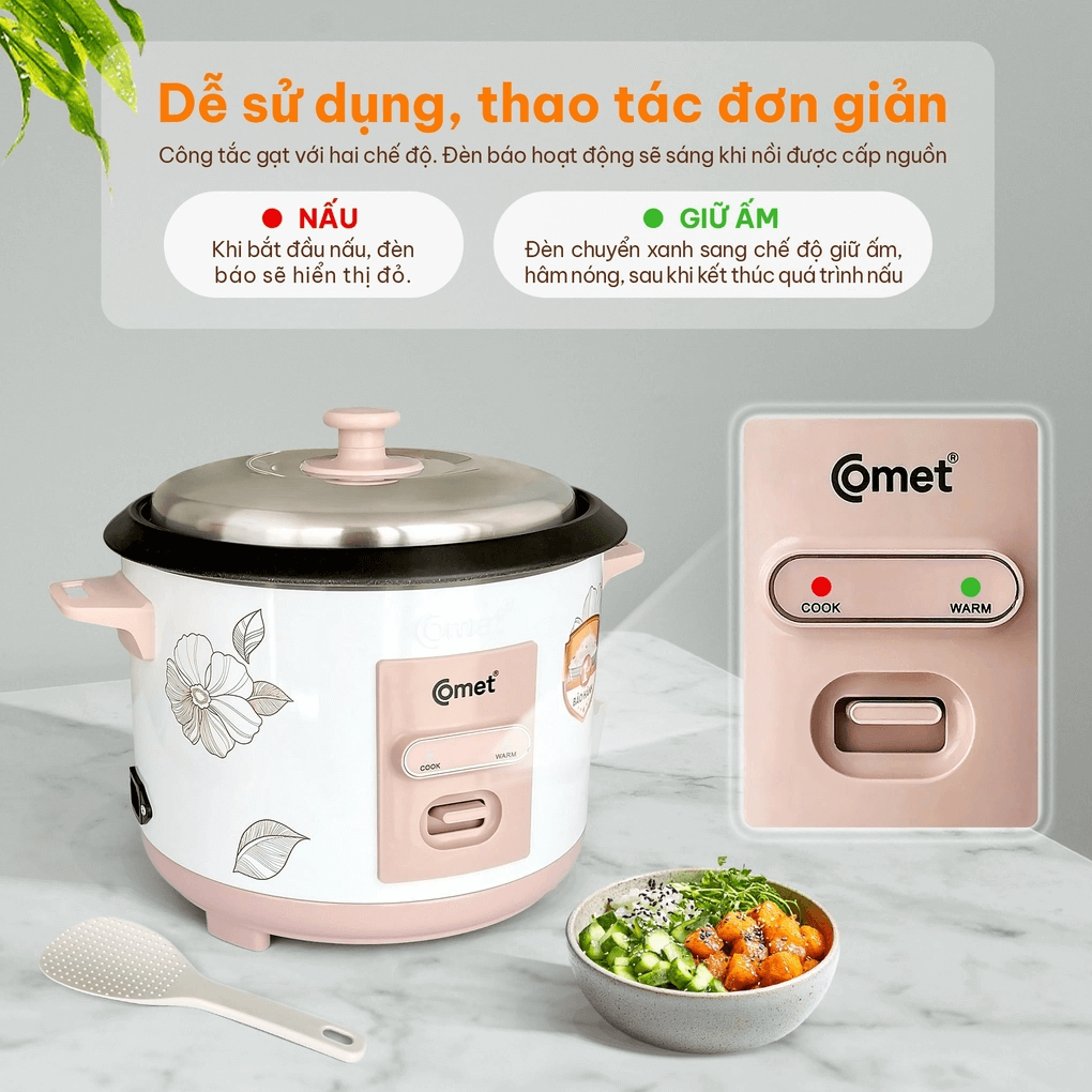 Nồi Cơm Điện Comet CM8035 1.8 Lít 4