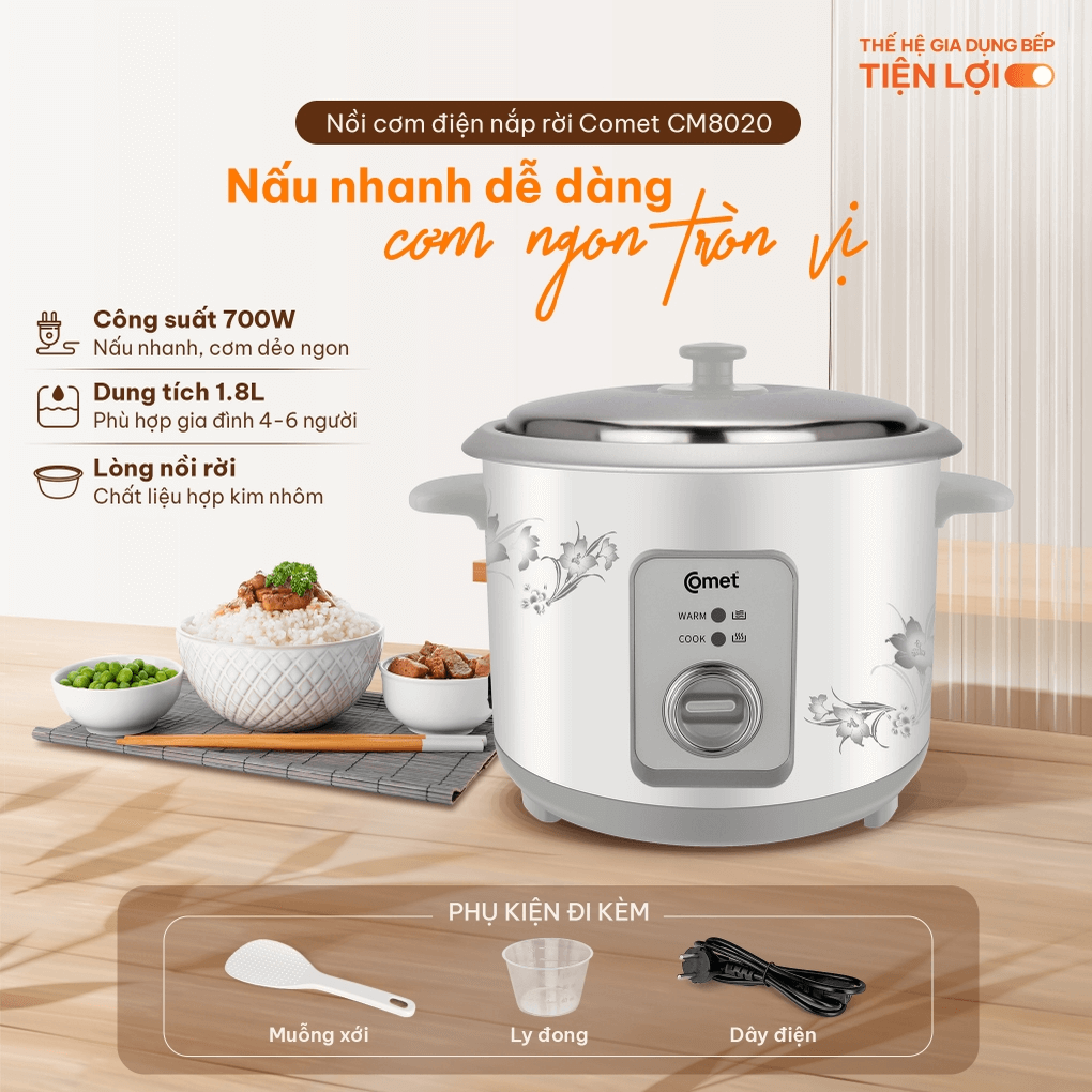 Nồi Cơm Điện Comet CM8020 1.8 Lít 1
