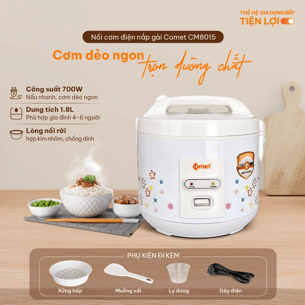 Nồi Cơm Điện Comet CM8015 1.8 Lít 1