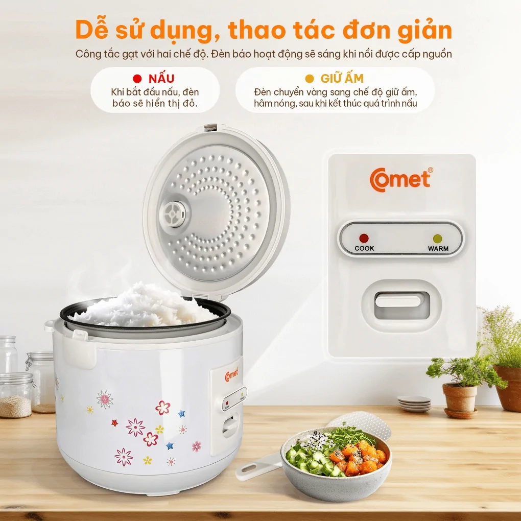 Nồi Cơm Điện Comet CM8015 1.8 Lít 4