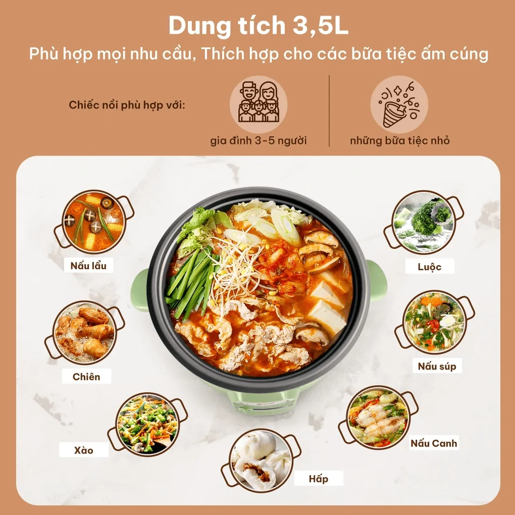 Nồi Lẩu Điện Comet CM7739 3.5 Lít 3