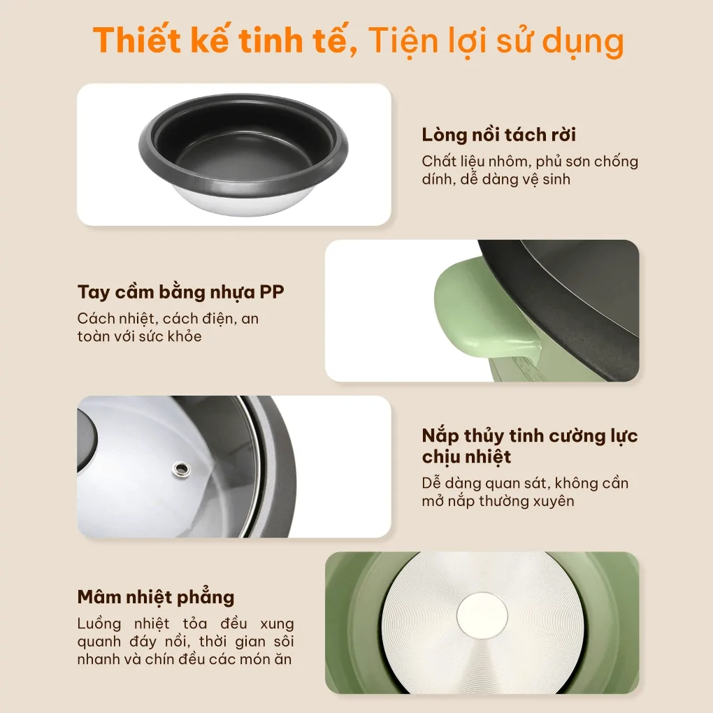 Nồi Lẩu Điện Comet CM7739 3.5 Lít 6