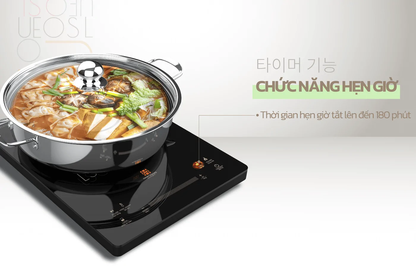 Bếp Điện Từ Đơn Kèm Nồi Lẩu Hawonkoo SEOUL-CEH-109-I 12