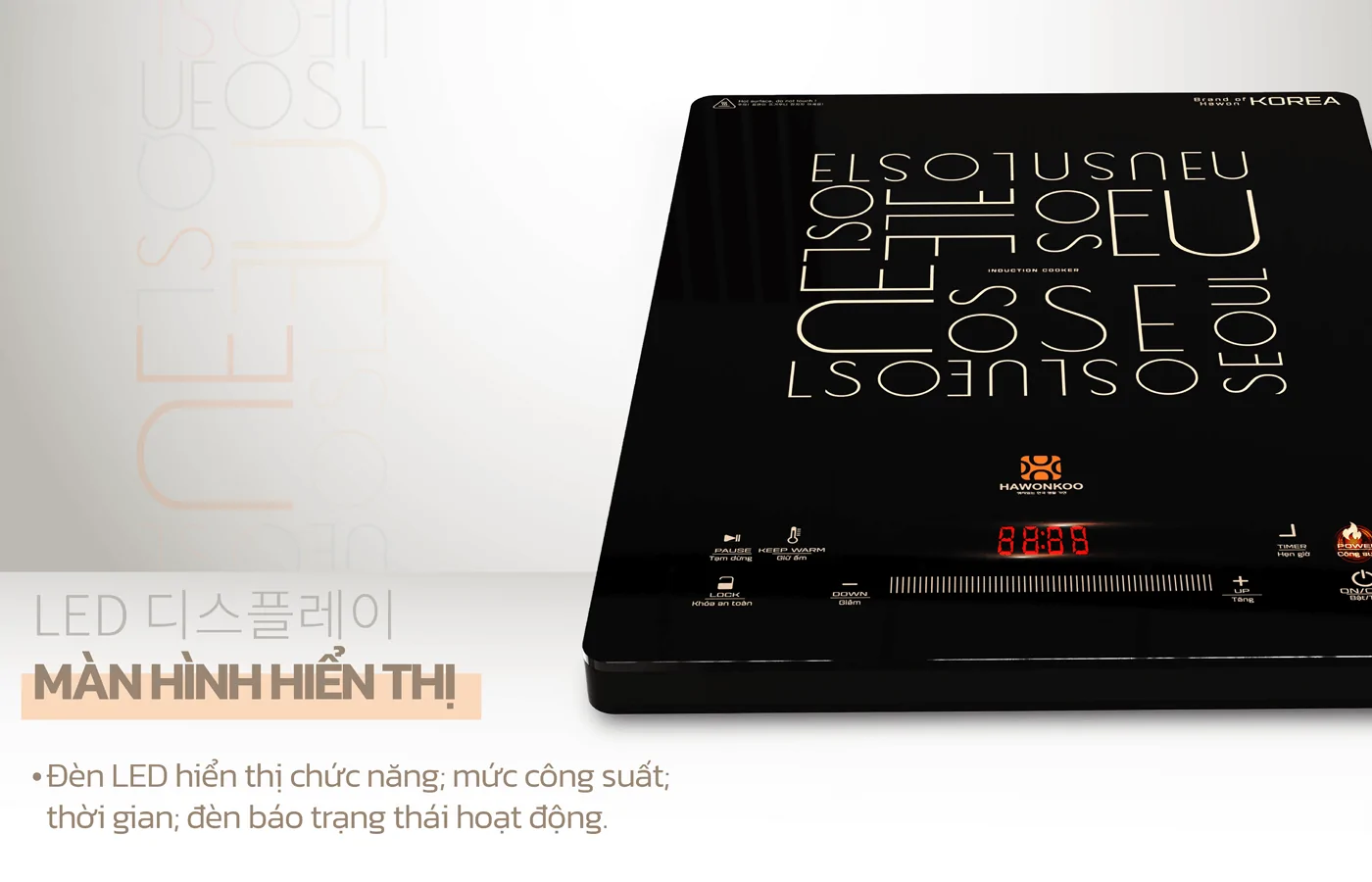 Bếp Điện Từ Đơn Kèm Nồi Lẩu Hawonkoo SEOUL-CEH-109-I 14