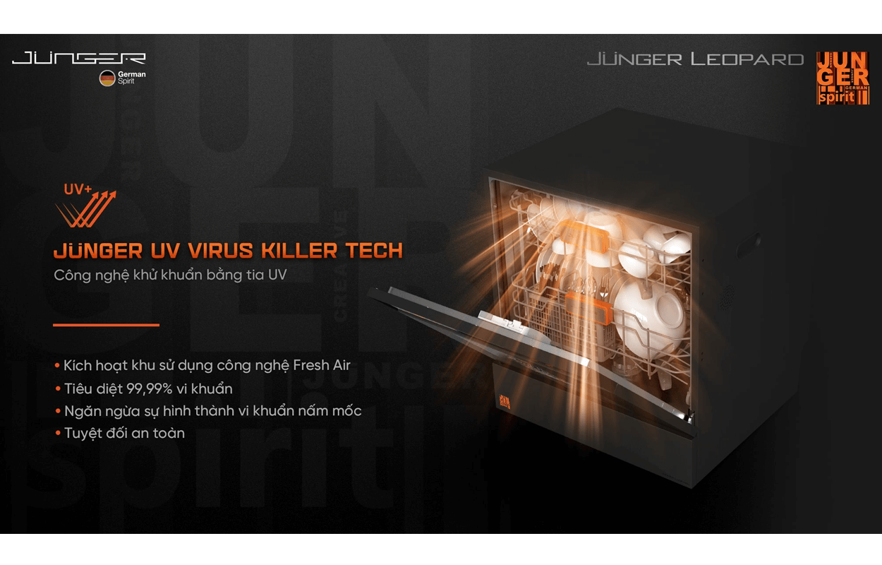 Máy Rửa Bát Junger Leopard DWJ-136-VG - Xuất Xứ Thái Lan 10