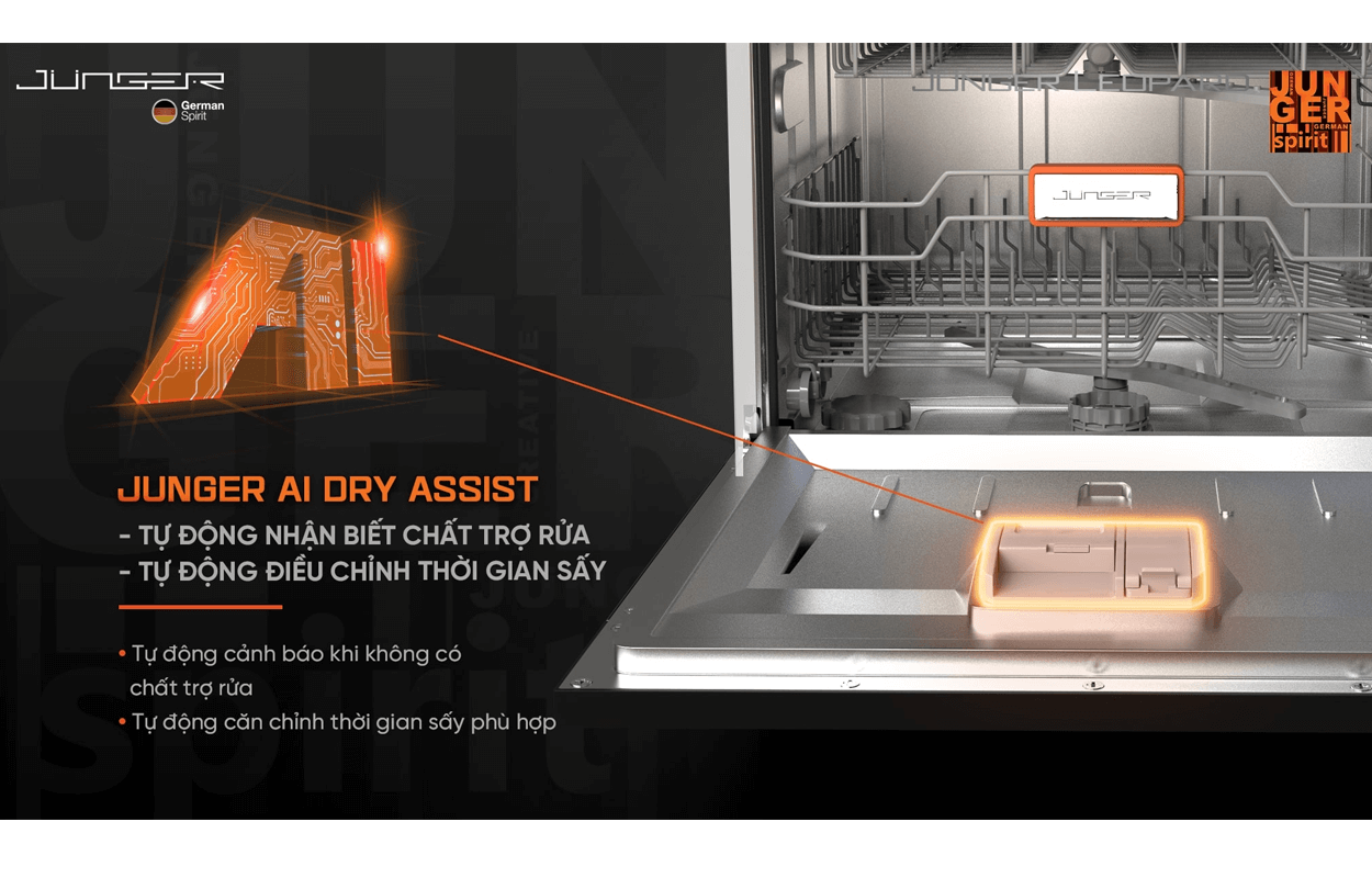 Máy Rửa Bát Junger Leopard DWJ-136-VG - Xuất Xứ Thái Lan 5