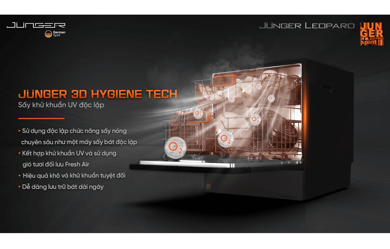 Máy Rửa Bát Junger Leopard DWJ-136-VG - Xuất Xứ Thái Lan 6