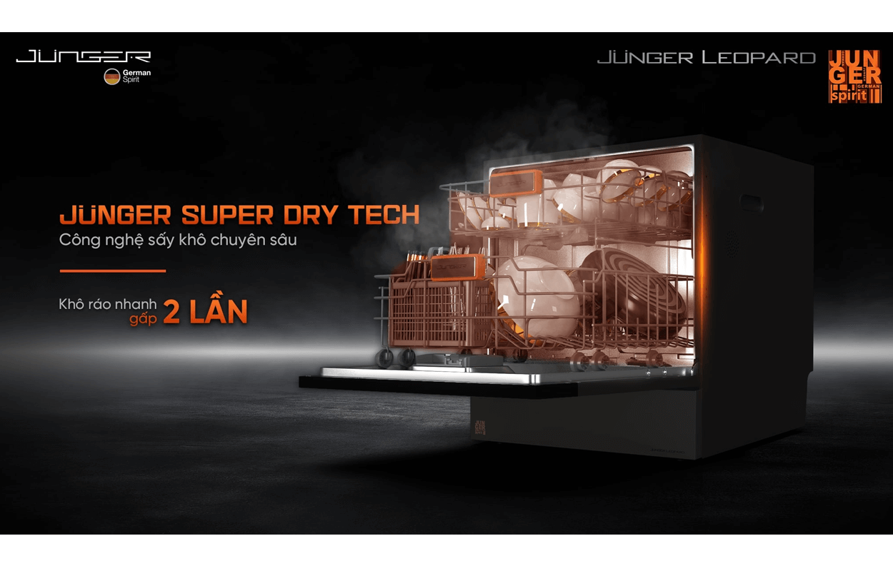 Máy Rửa Bát Junger Leopard DWJ-136-VG - Xuất Xứ Thái Lan 8