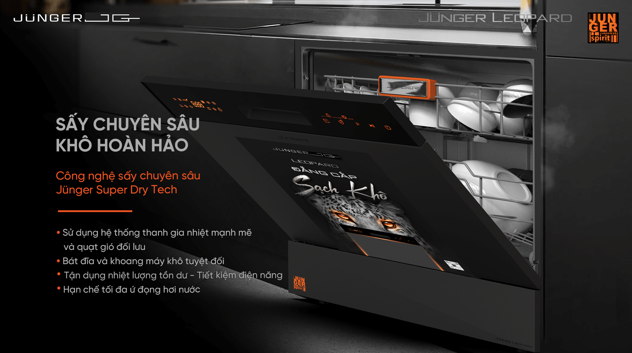 Máy Rửa Bát Junger Leopard DWJ-136-VG - Xuất Xứ Thái Lan 10