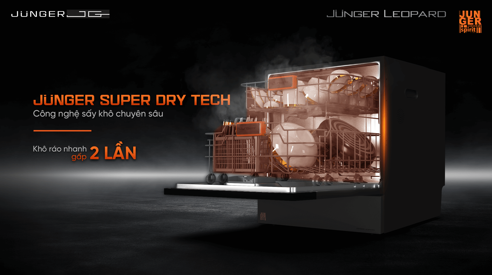 Máy Rửa Bát Junger Leopard DWJ-136-VG - Xuất Xứ Thái Lan 15