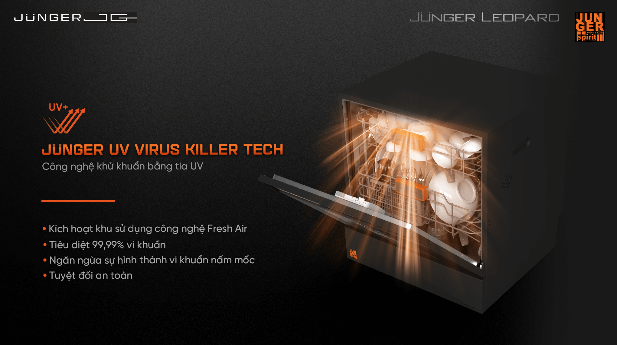 Máy Rửa Bát Junger Leopard DWJ-136-VG - Xuất Xứ Thái Lan 17