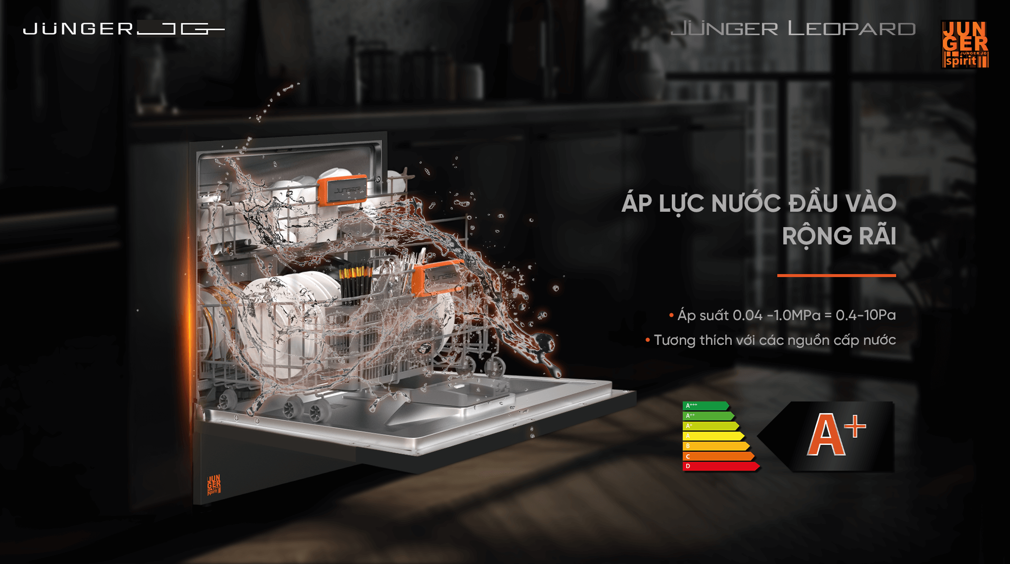 Máy Rửa Bát Junger Leopard DWJ-136-VG - Xuất Xứ Thái Lan 19