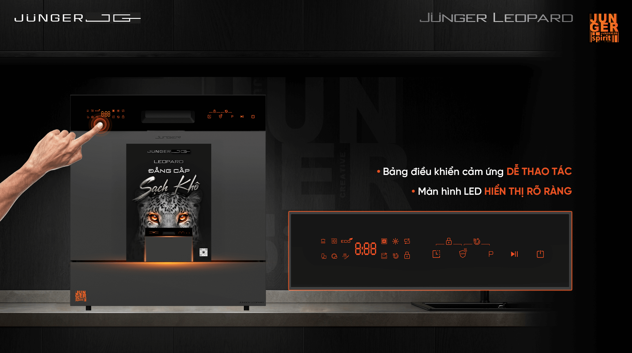 Máy Rửa Bát Junger Leopard DWJ-136-VG - Xuất Xứ Thái Lan 20