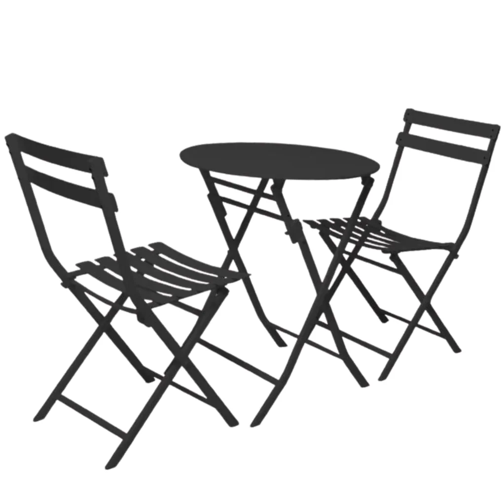 Bộ Bàn Xếp Garden ECOMTC Đen 1