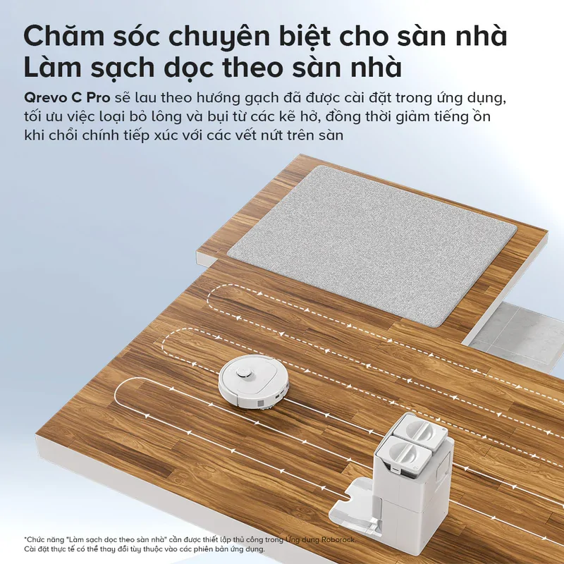 Robot Hút Bụi Lau Nhà Roborock Qrevo C Pro - Trắng 20