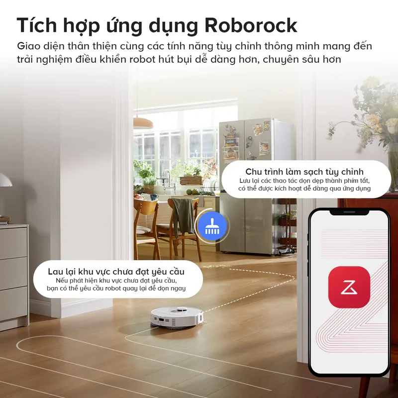 Robot Hút Bụi Lau Nhà Roborock Qrevo C Pro - Trắng 23