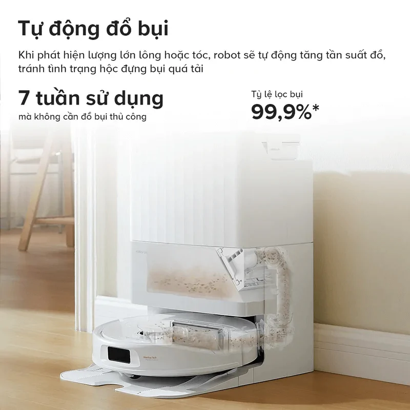 Robot Hút Bụi Lau Nhà Roborock Qrevo C Pro - Trắng 8