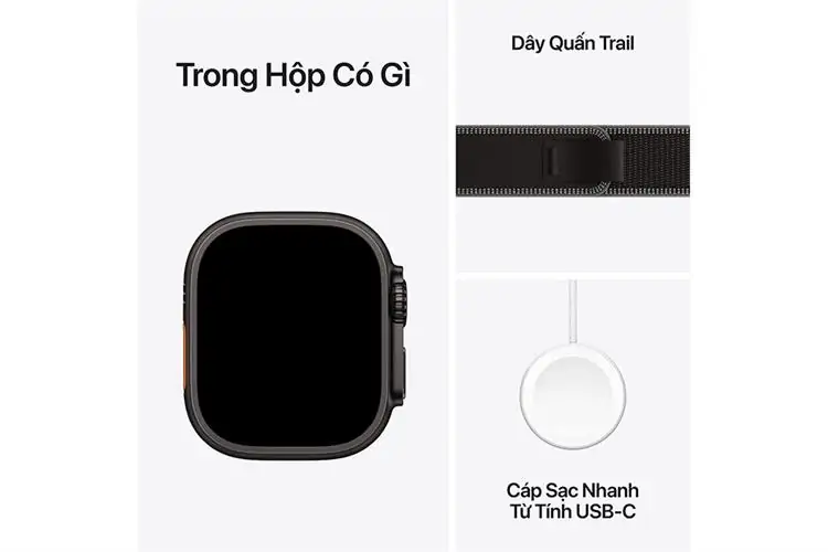 Apple Watch Ultra 3 GPS + Cellular 49mm Black Titanium Case with Black/Charcoal Trail Loop - M/L 1