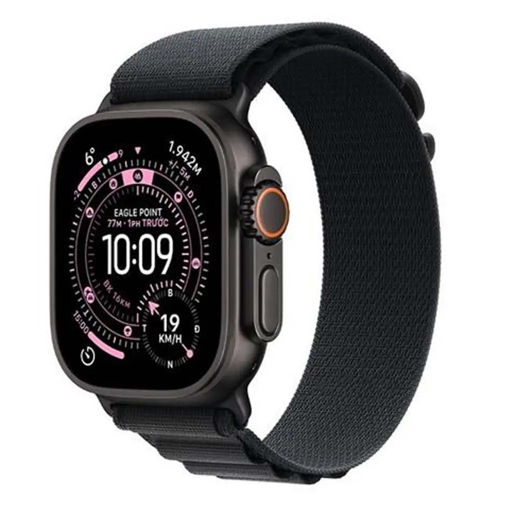 Apple Watch Ultra 3 GPS + Cellular 49mm Black Titanium Case with Black Alpine Loop - Medium