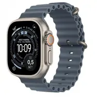 Apple Watch Ultra 3 GPS + Cellular 49mm Natural Titanium Case with Anchor Blue Ocean Band