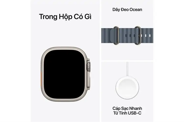 Apple Watch Ultra 3 GPS + Cellular 49mm Natural Titanium Case with Anchor Blue Ocean Band 1