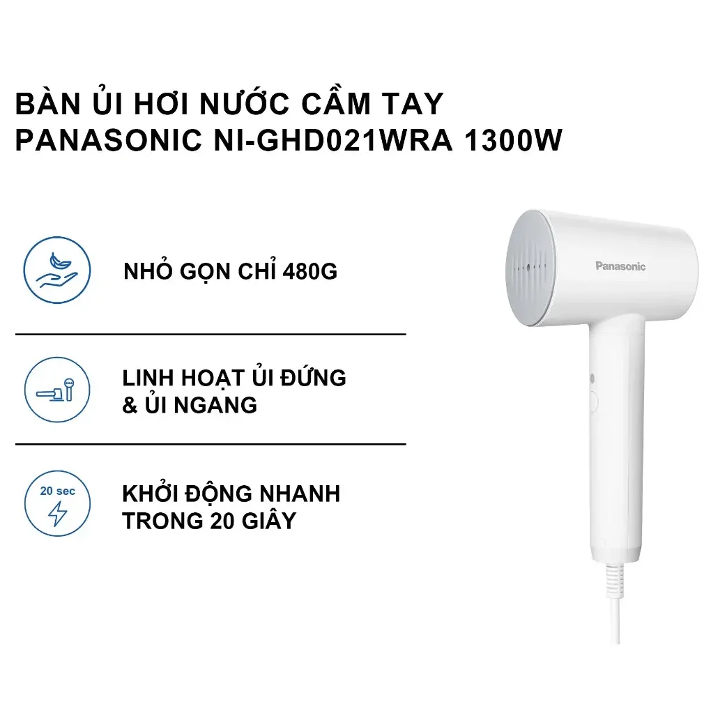 Bàn Ủi Hơi Nước Cầm Tay Panasonic NI-GHD021WRA 7