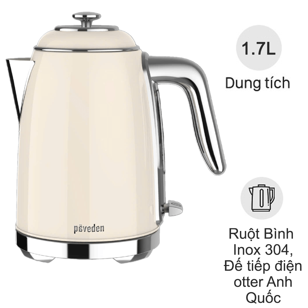 Ấm Đun Si&ecirc;u Tốc PKT-1718BE 1.7 L&iacute;t
