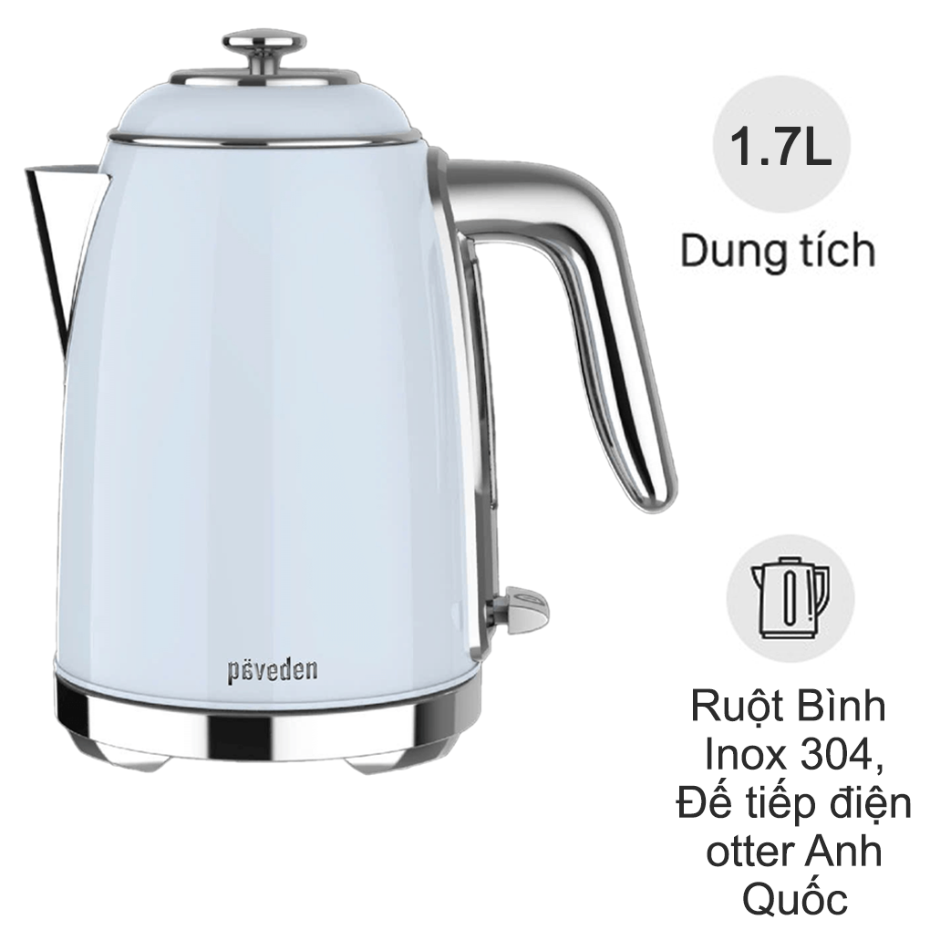 Ấm Đun Si&ecirc;u Tốc PKT-1718BL 1.7 L&iacute;t
