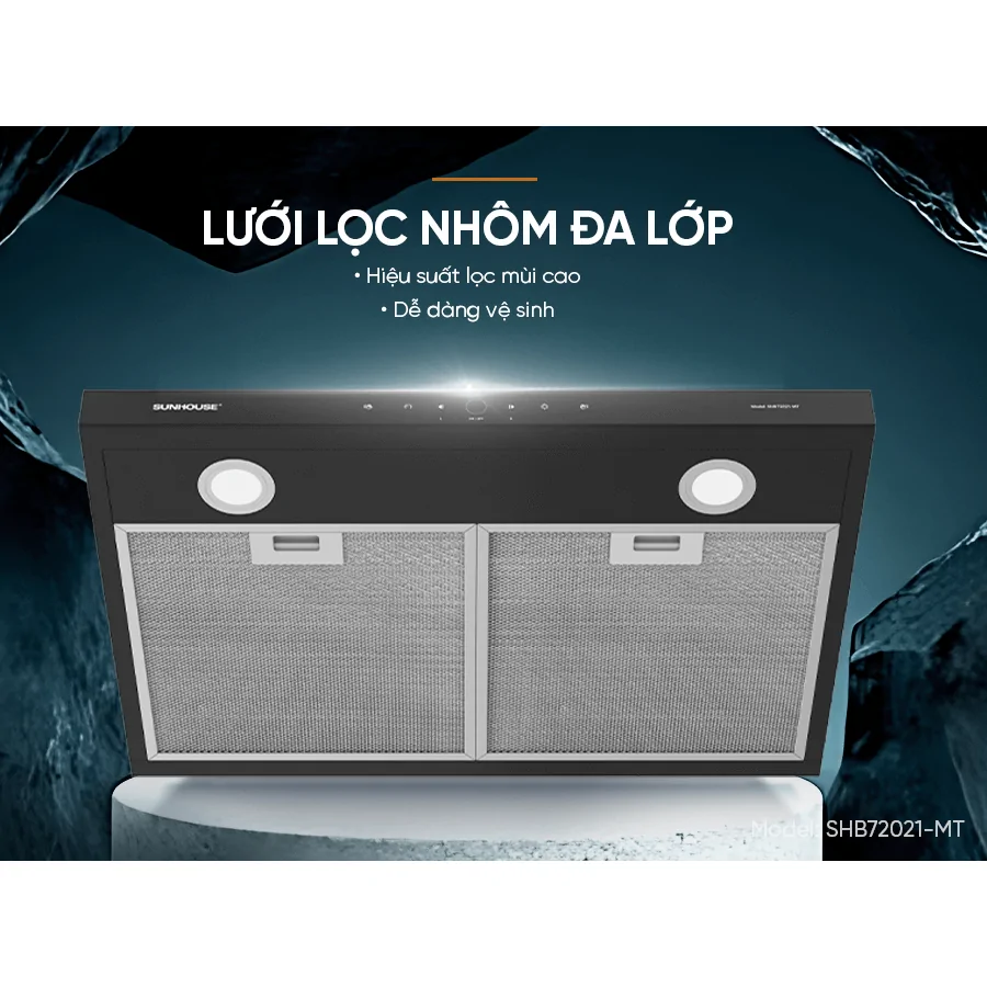 Máy Hút Mùi Kính Thẳng Sunhouse SHB72021-MT 8