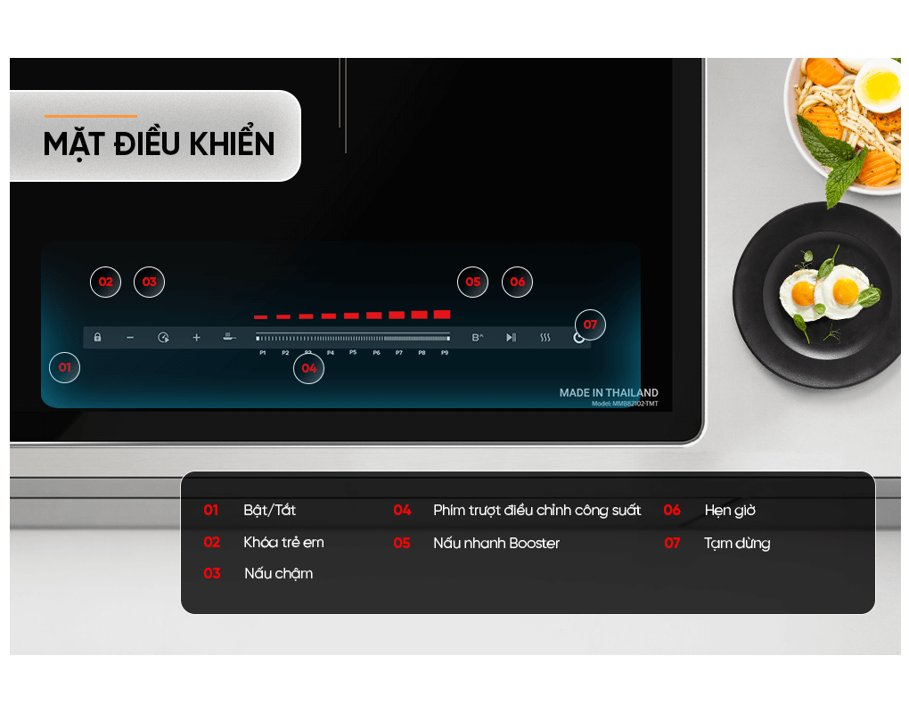 Bếp Đôi Điện Từ Sunhouse Mama MMB82102-TMT - Xuất Xứ Thái Lan 11