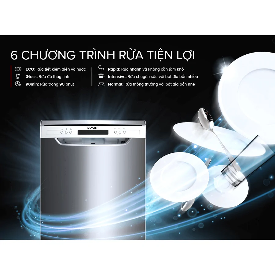 Máy Rửa Bát Mutlich MSM6814I - Xuất Xứ Malaysia 5