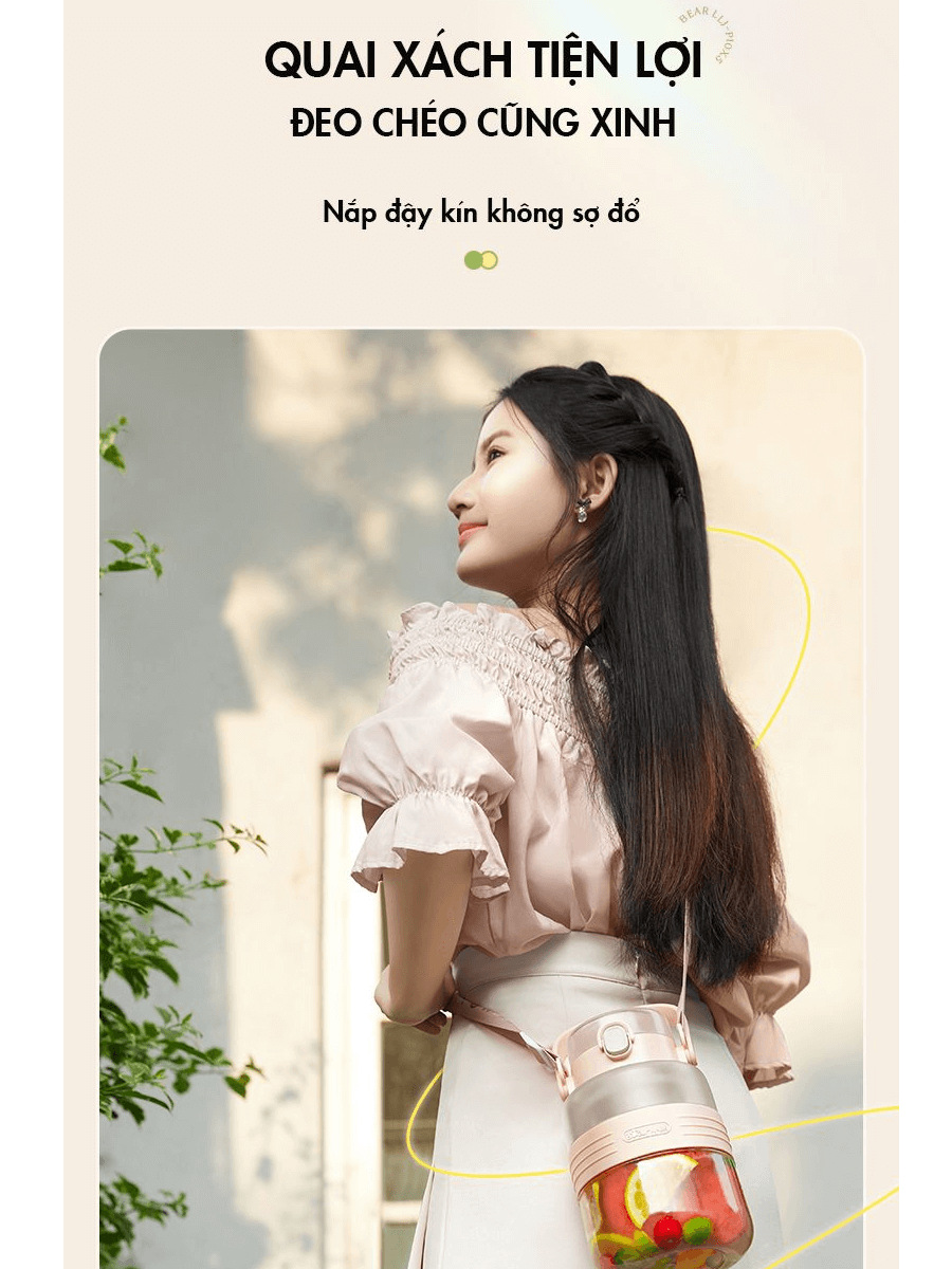 Máy Xay Sinh Tố Cầm Tay Bear LLJ-P10X5 10