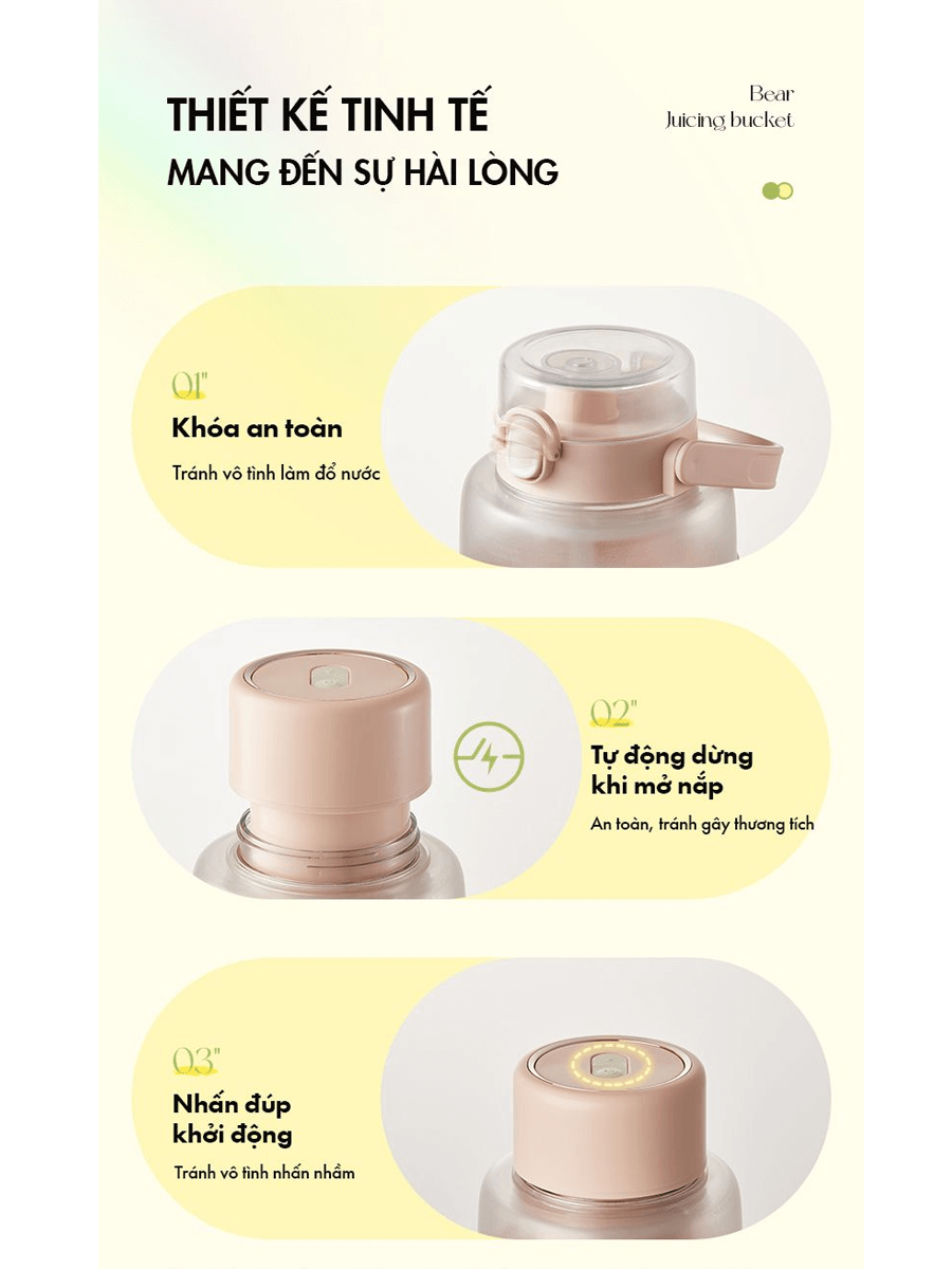 Máy Xay Sinh Tố Cầm Tay Bear LLJ-P10X5 16