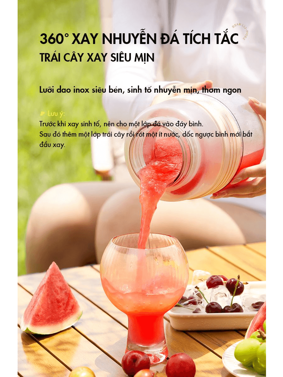 Máy Xay Sinh Tố Cầm Tay Bear LLJ-P10X5 6
