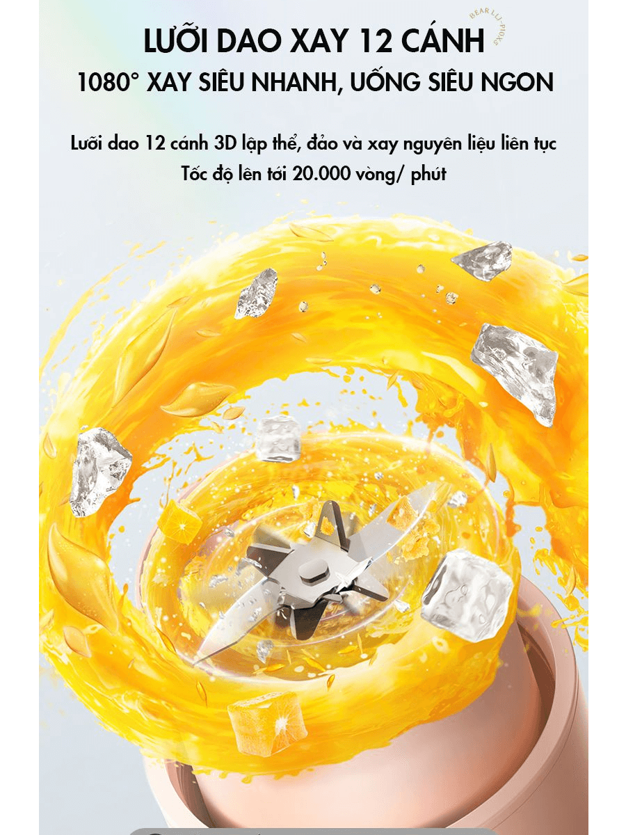 Máy Xay Sinh Tố Cầm Tay Bear LLJ-P10X5 7