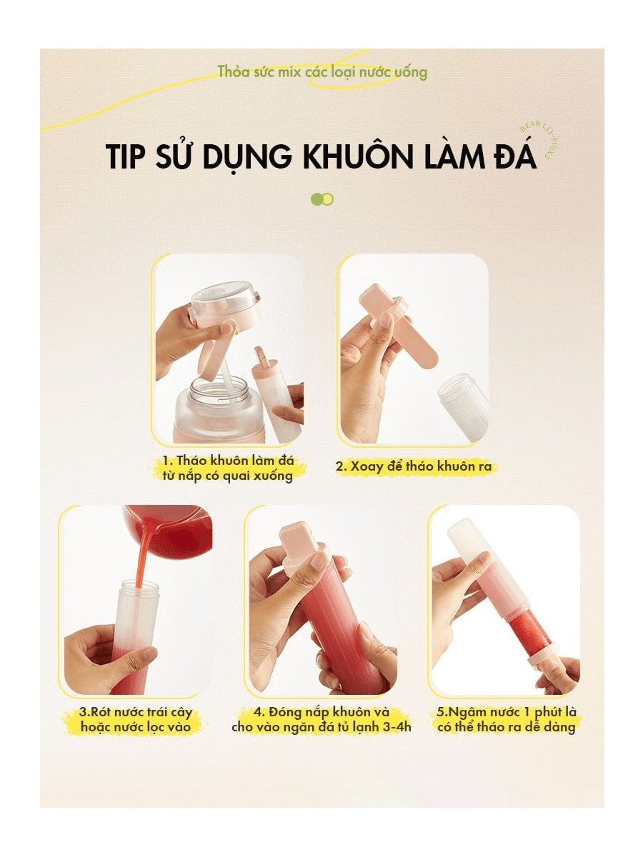 Máy Xay Sinh Tố Cầm Tay Bear LLJ-P10X5 9