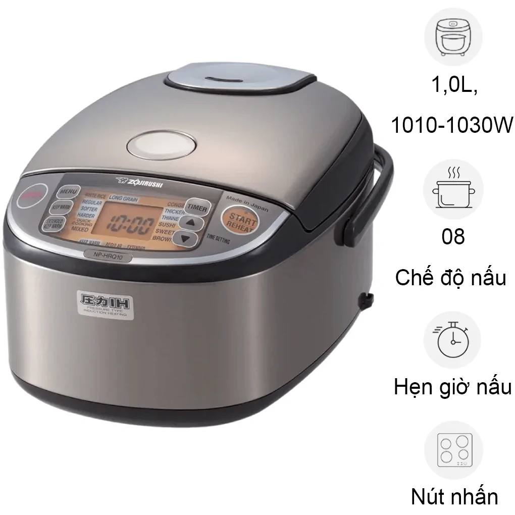 Nồi Cơm Điện Zojirushi NP-HRQ10 1.0L - Xuất Xứ Nhật Bản