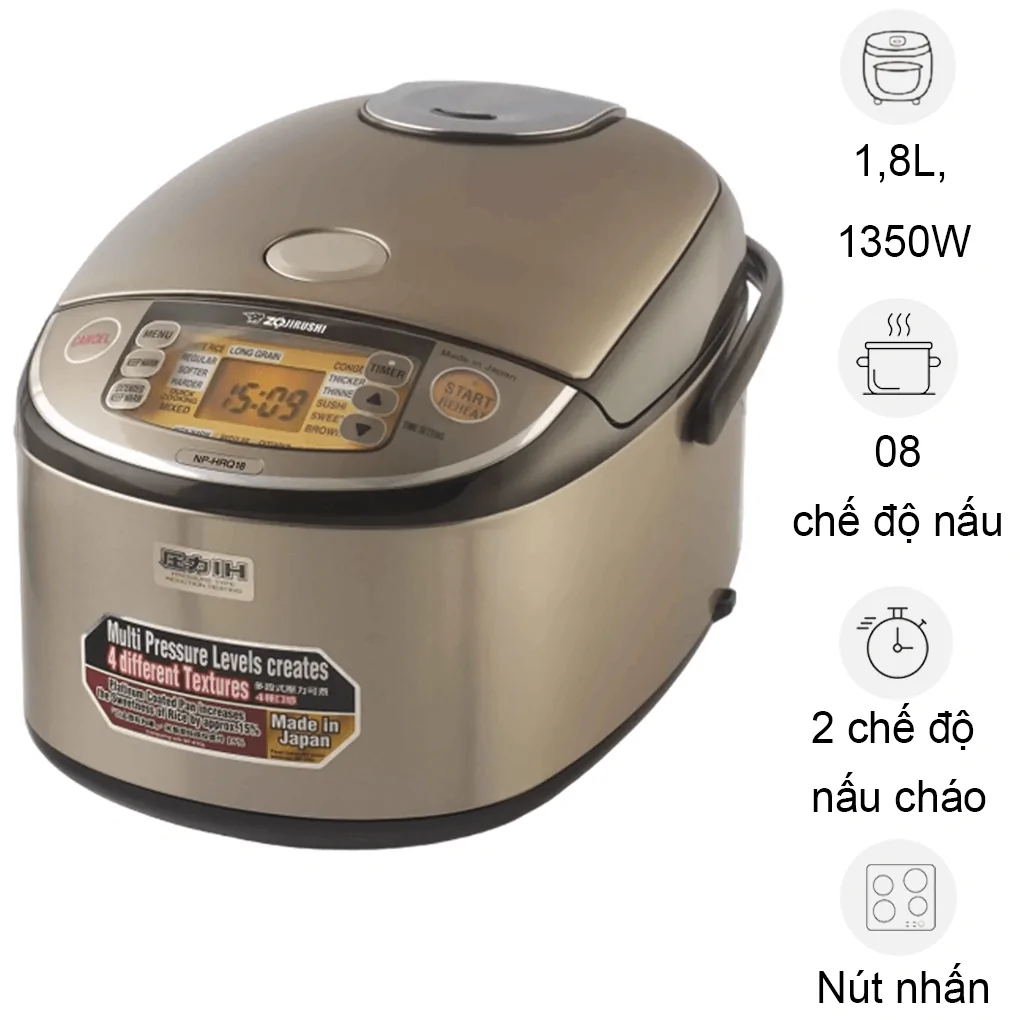 Nồi Cơm Điện Zojirushi NP-HRQ18 1.8 Lít - Xuất Xứ Nhật Bản