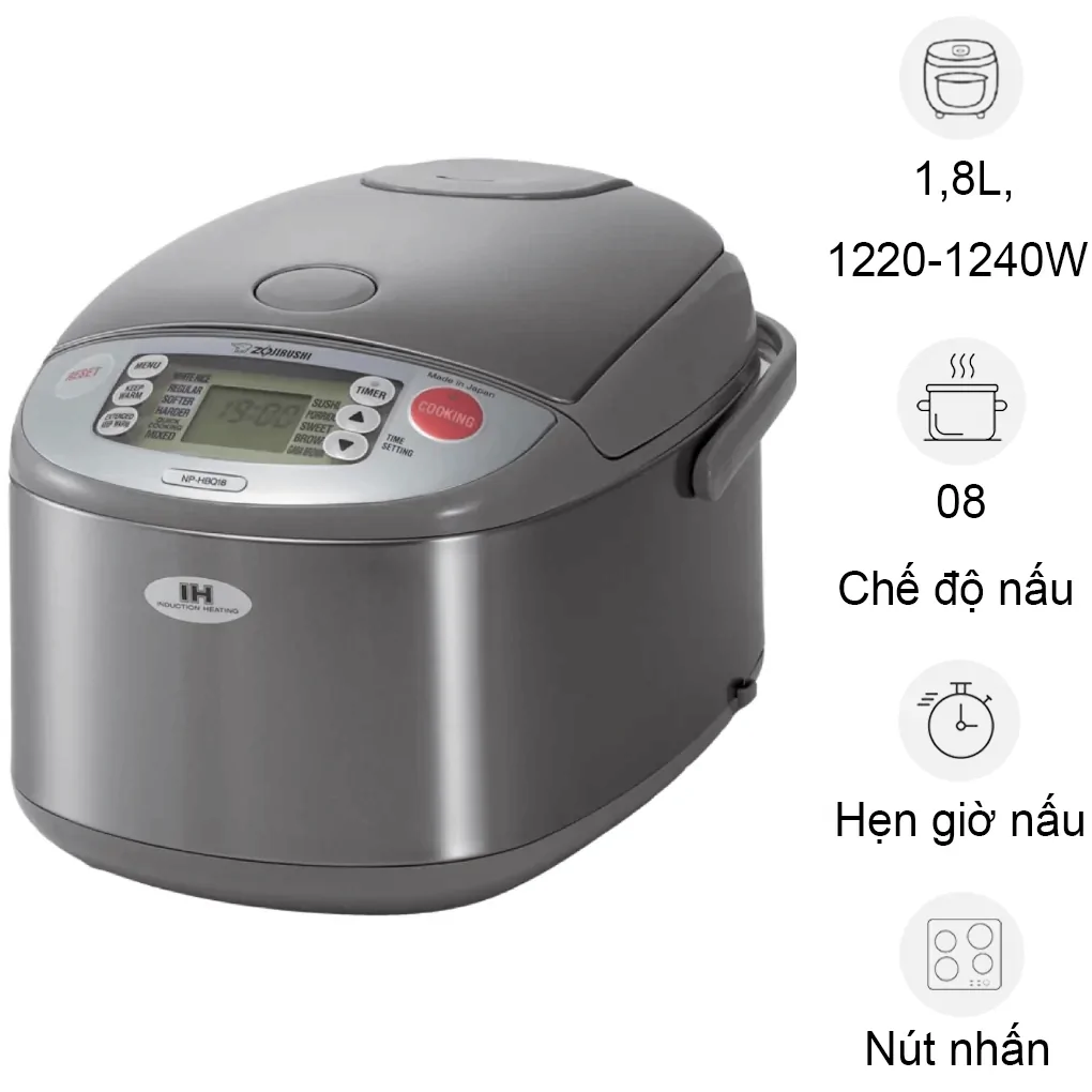 Nồi Cơm Điện Zojirushi NP-HBQ18 1.8 Lít - Xuất Xứ Nhật Bản