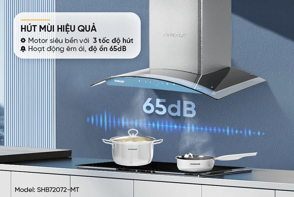 Máy Hút Mùi Kính Cong Sunhouse SHB72072-MT 10