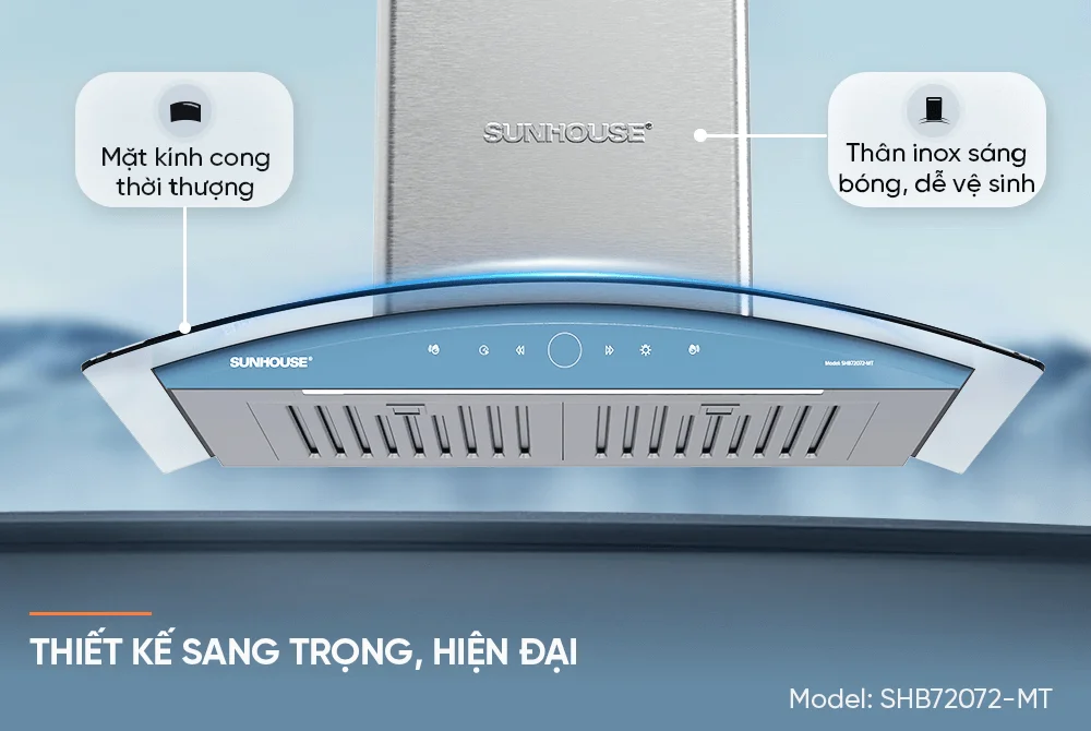 Máy Hút Mùi Kính Cong Sunhouse SHB72072-MT 8