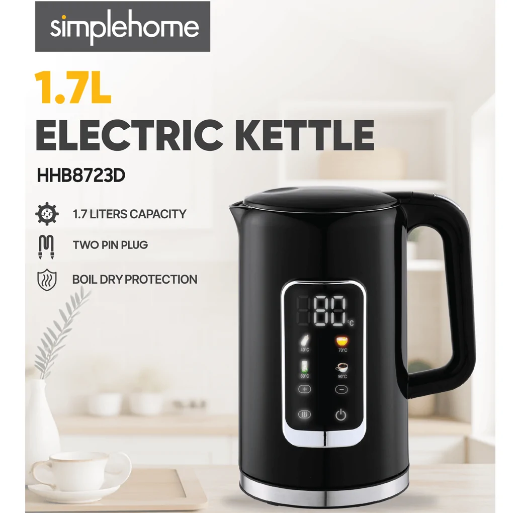 Bình Đun Siêu Tốc 2 Lớp Simplehome HHB8723D Màu Đen 6