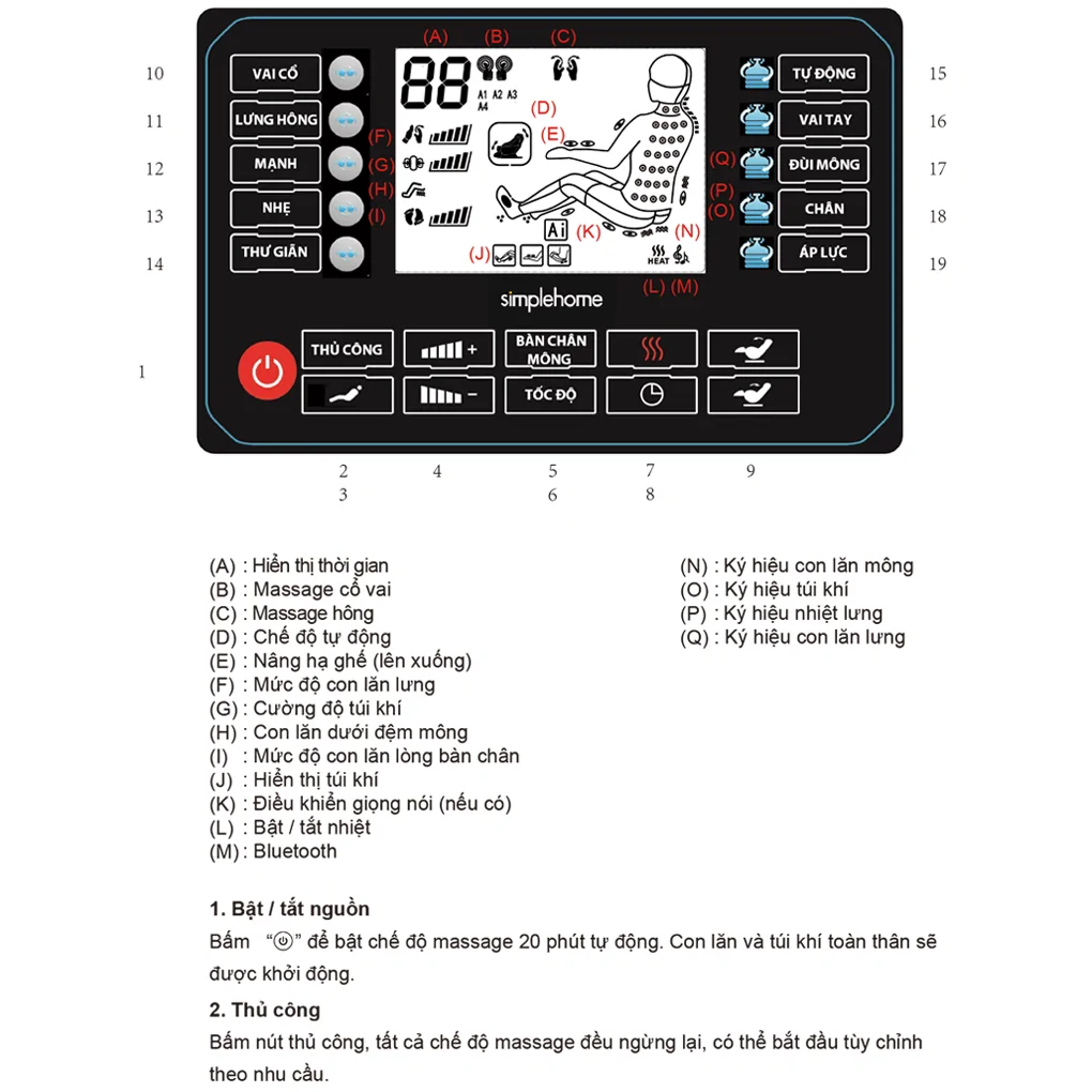 Ghế Massage Simplehome 898-A19 2