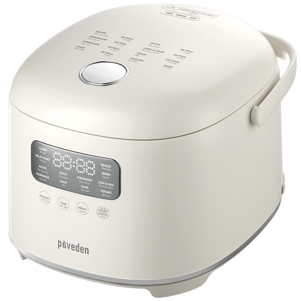 Nồi Cơm Điện Tử 3D Tách Đường Paveden Retro PR-3D12LSBE 1.2 Lít 0