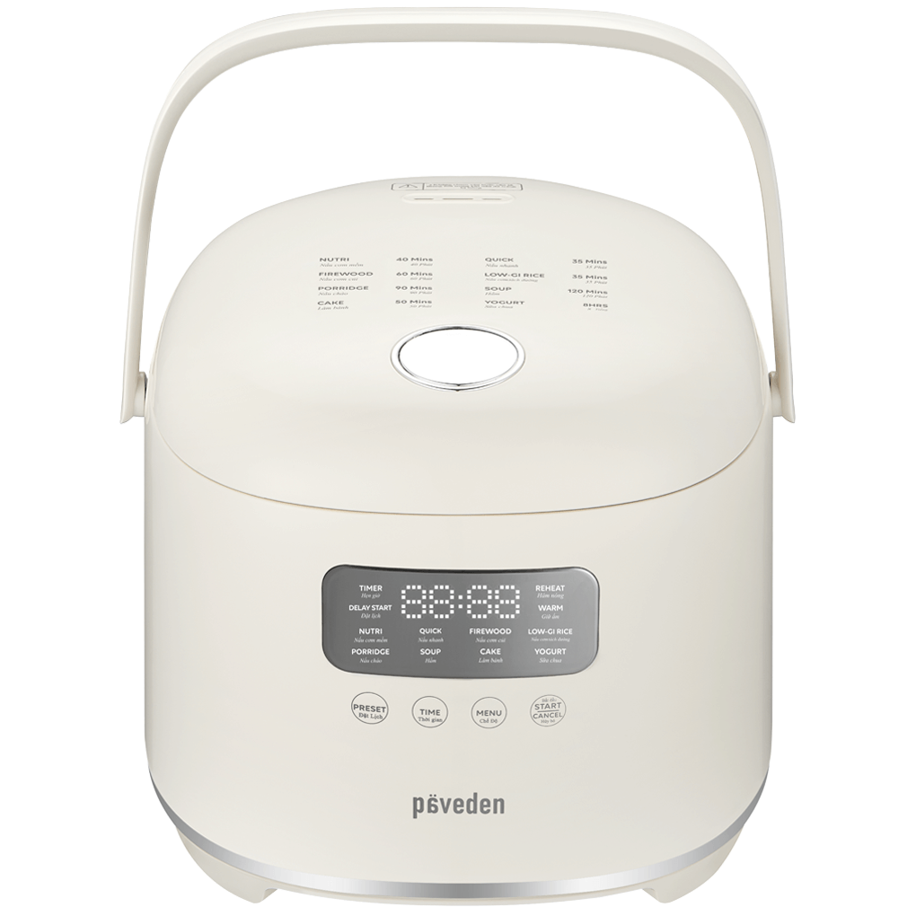Nồi Cơm Điện Tử 3D Tách Đường Paveden Retro PR-3D12LSBE 1.2 Lít 3