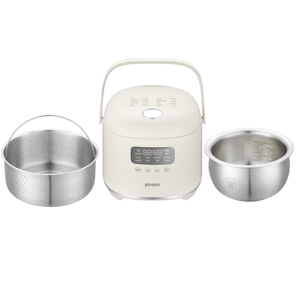 Nồi Cơm Điện Tử 3D Tách Đường Paveden Retro PR-3D12LSBE 1.2 Lít 8