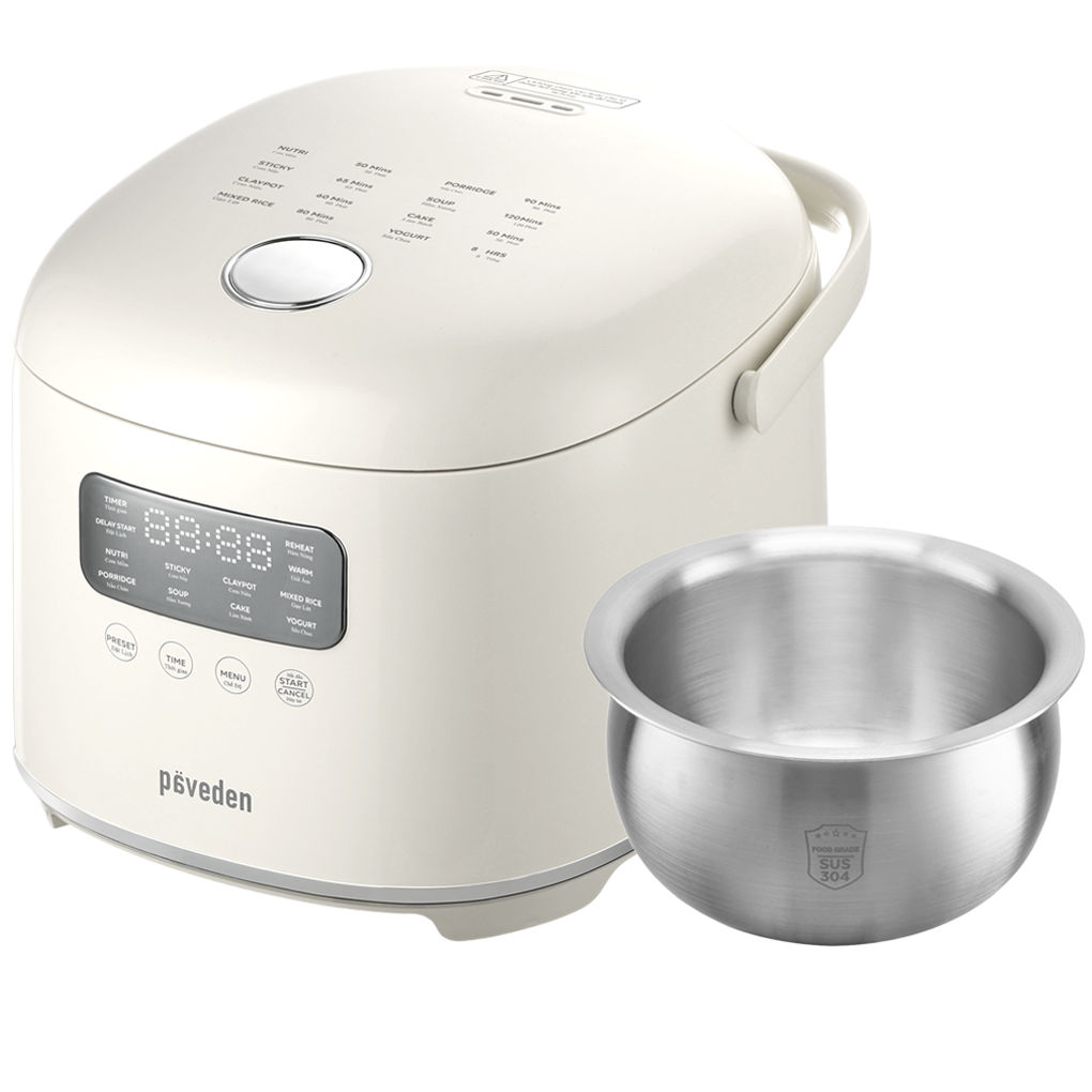 Nồi Cơm Điện Tử 3D Lòng Nồi Inox Paveden Retro PR-3D18BE 1.8 Lít 0