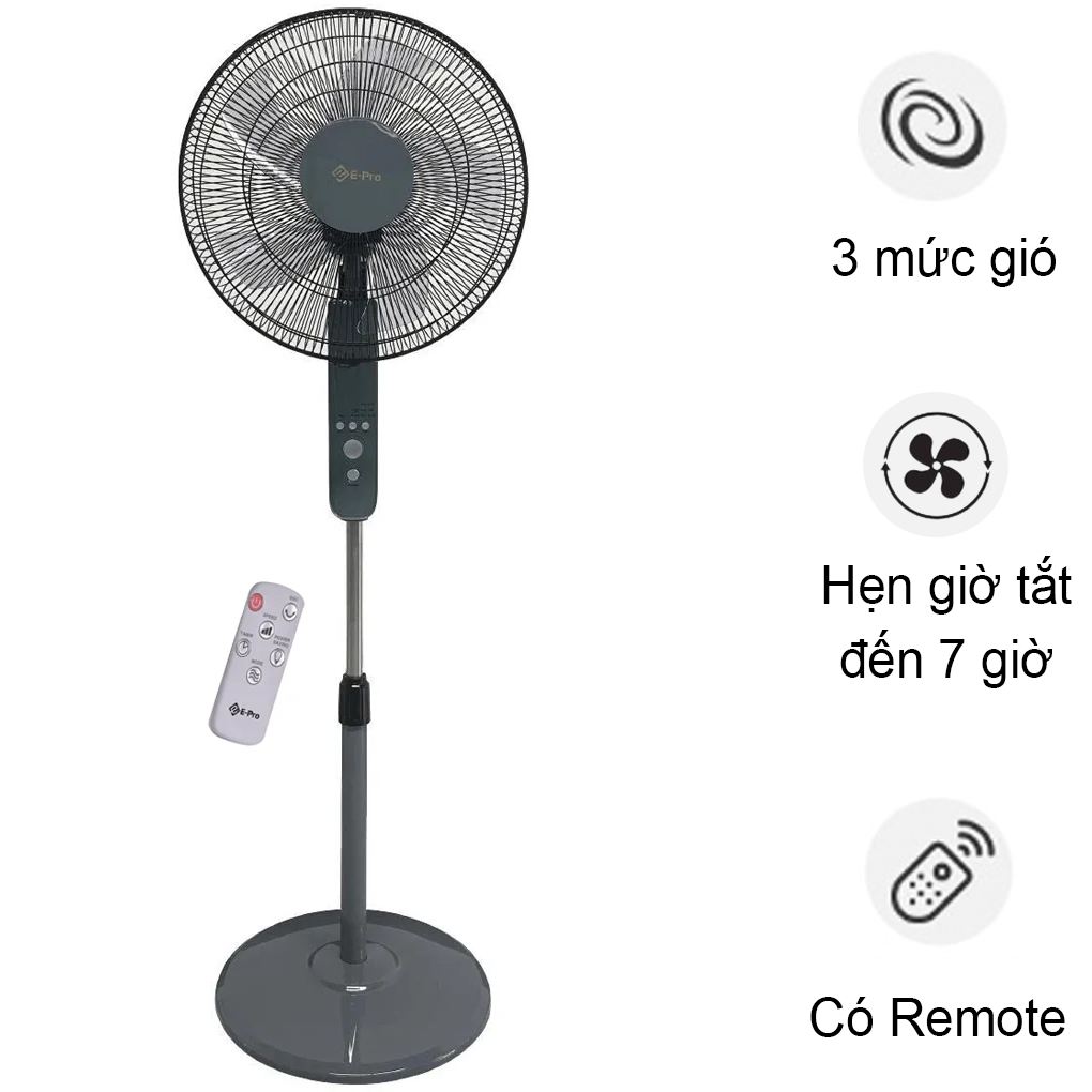 Quạt Đứng Có Remote E-Pro VEP-SF40-A12R 55W