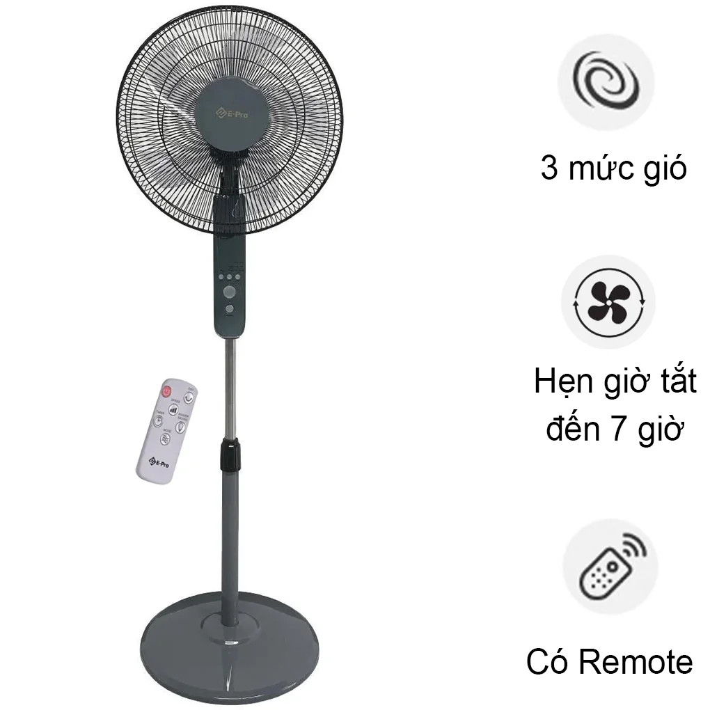 Quạt Đứng Có Remote E-Pro VEP-SF40-A12R 55W
