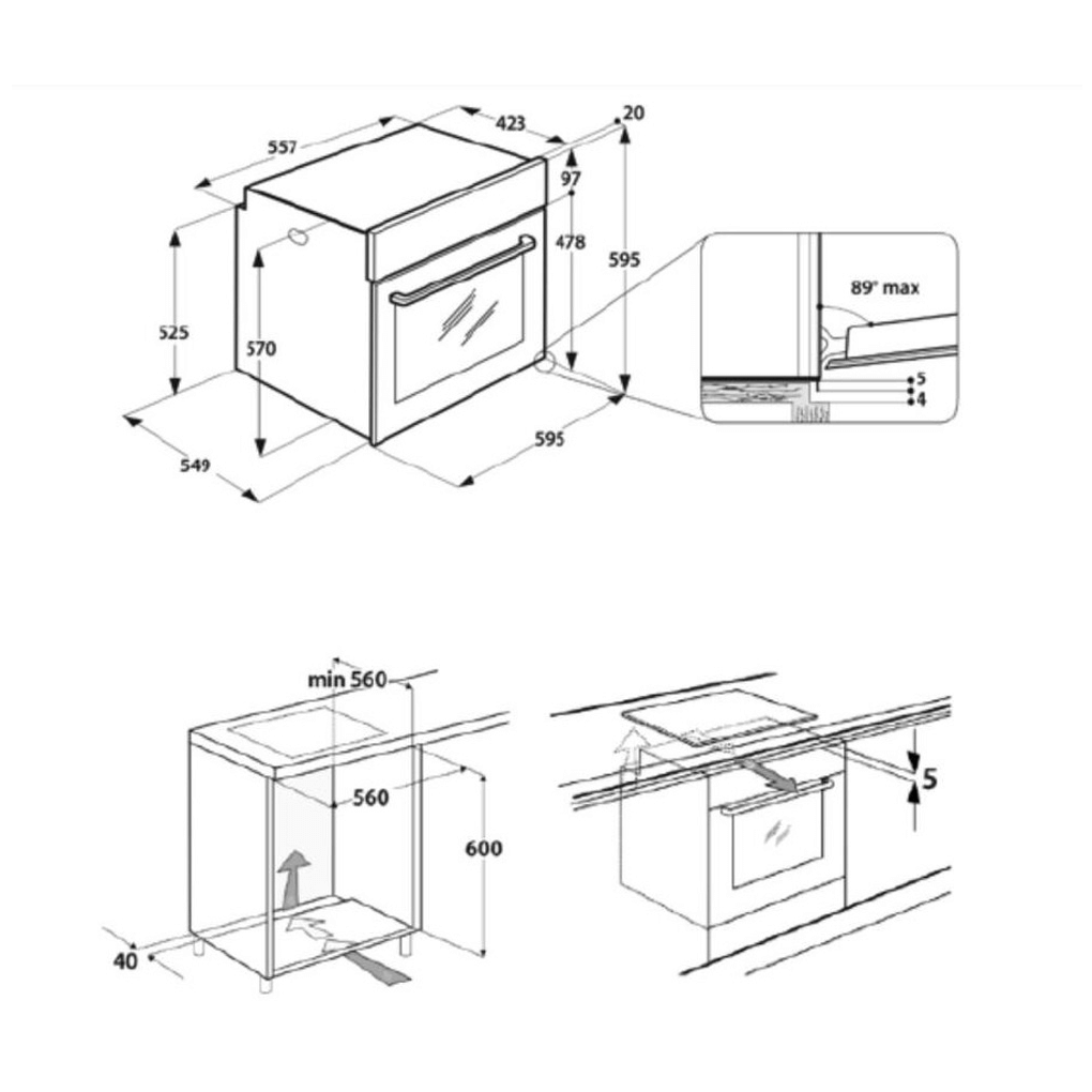 Lò Nướng Âm Tủ Whirlpool AKP3534HIXAUS 71 Lít 4